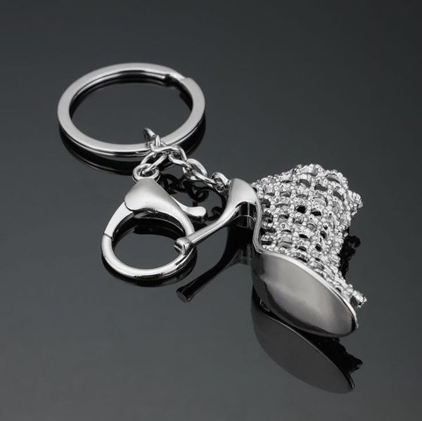 

keychain heeled purse pendant bags cars shoe ring holder chains key rings for women giftsnew style chic high, Silver