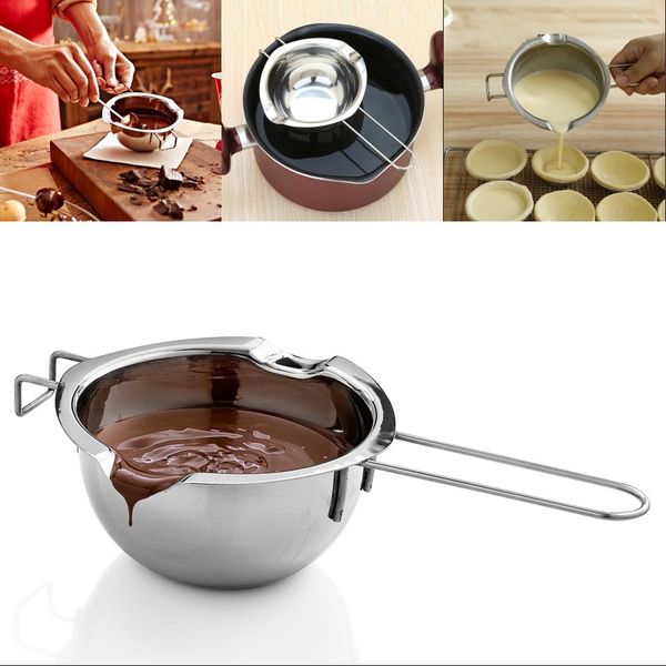 

new stainless steel chocolate melting pot double boiler milk bowl butter candy warmer pastry baking tools 148 g2