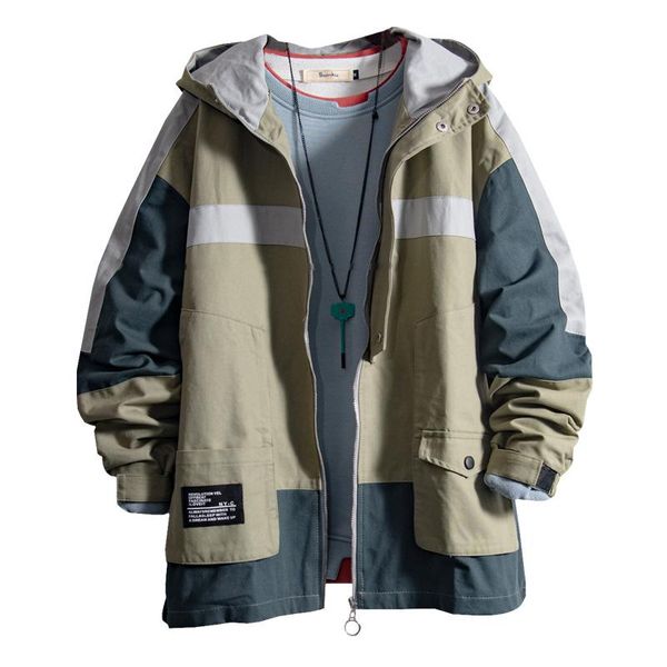 

vintage jacket plus size many pockets jacket men blue black japanese streetwear hip hop men jackets street wear ii50jk, Black;brown