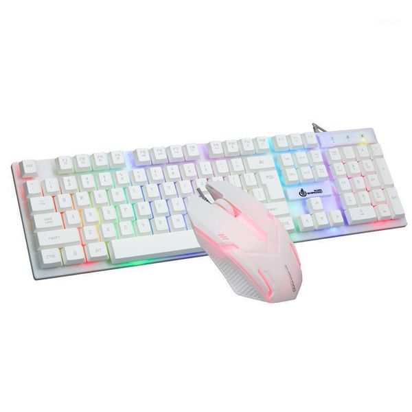 

eighteen crossing 416 cable shining keyboard and mouse kit usb keyboard and mouse set rainbow suspension backlight key1