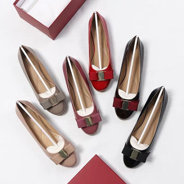 

handmade women's 100% real leather heels women selling classic brand flats bow shoes size34-42 c1120, Black