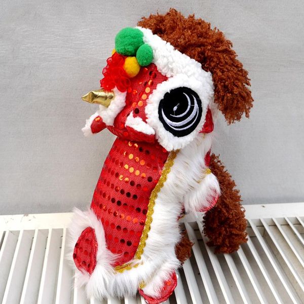 Halloween Chritmas Lion Dance Dog Abbigliamento Vestiti Paillettes Dress Up Coat