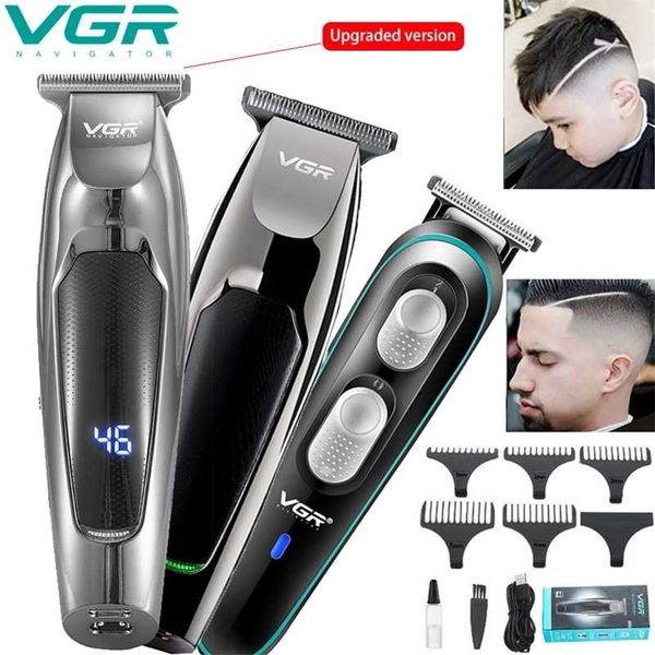 

vgr electric hair trimmer waterproof machine beard shaving machin professional clippers usb cutting men 220121