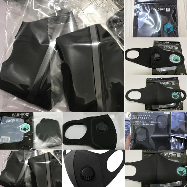 

in stock sponge dustproof anti pm2.5 pollution face mask valve 3-layers with breath wide straps washable reusabl otl3u