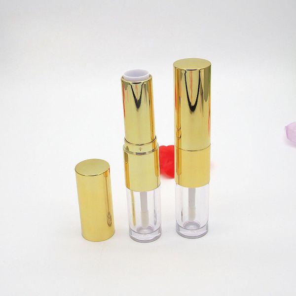 

double sides diy lip balm cosmetic packing container empty gold lipstick tubes 2.5ml lip gloss tube bottles