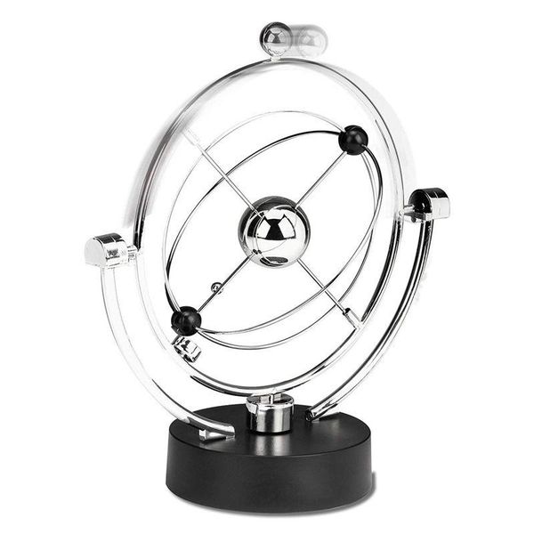 

perpetual motion desk sculpture toy - kinetic art galaxy planet balance mobile - netic executive office home decor tablet