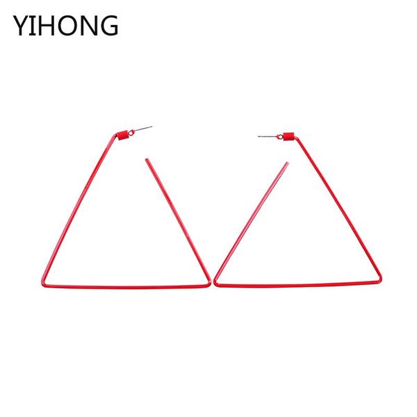 

многоцветные треугольники подвеска серьги панк большая полая вечеринка brincos для модных женщин ювелирные изделия, Silver
