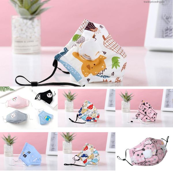 

washable cartoon mask kids masks with carbon face filter breather valve pm2.5 0lcd vwbd