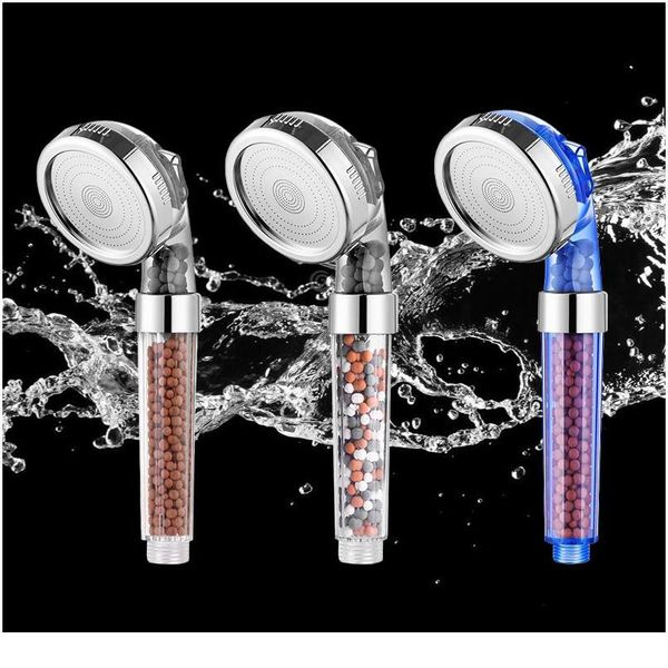 

zhangji 3 modes bath shower adjustable jetting shower head high pressure saving water bathroom anion filter shower sp qylhah