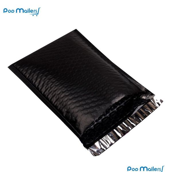 

wholesale- 50pcs 8.5x11inch 235*280mm poly bubble mailing mailer shipping padded envelope bags black color shockproof qylsme xhhair
