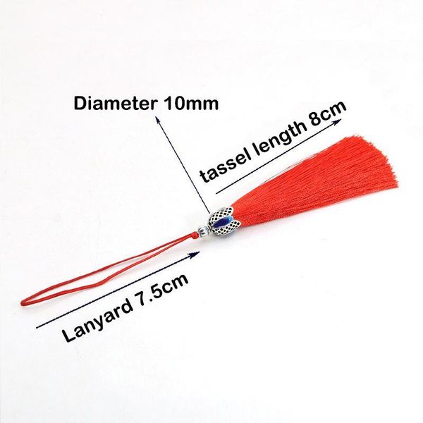 

2pcs silk tassel fringe temple crown tassels trim vertical wrinkle pendant tassel brush for curtains jewelry diy home decor h wmtwon