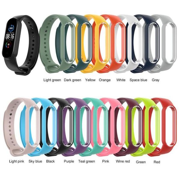 

for xiaomi mi band 5 strap smart accessories for xiaomi miband 5 smart wristband replacement for mi band 5 strap 1 jllcud, Black;brown