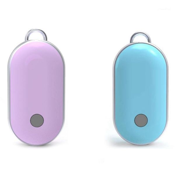 

2pcs wearable air purifier personal necklace air freshener portable ionizer usb rechargeable cleaner purple & blue1
