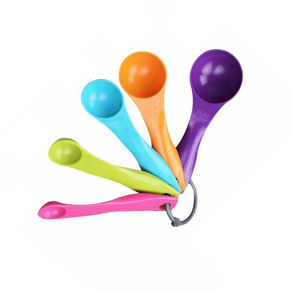 

5pcs set abs plastic measuring spoons colorful measure spoon durable sugar cake baking spoon kitchen measuring tool hip h bbyllm