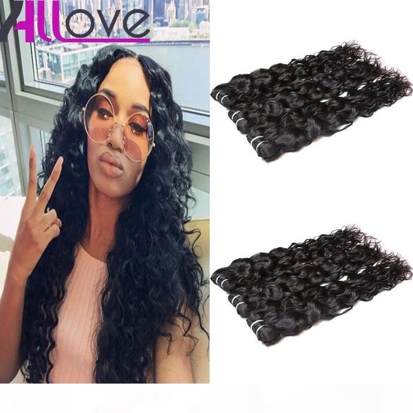 

brazilian hair wefts 4bundles wholesale unprocessed peruvian indian malaysian water wave virgin hair extensions ing, Black