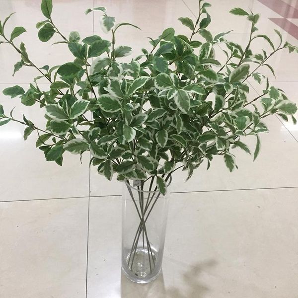 

decorative flowers & wreaths nordic style artificial green white leaves branch wedding home floral arrangement accessories