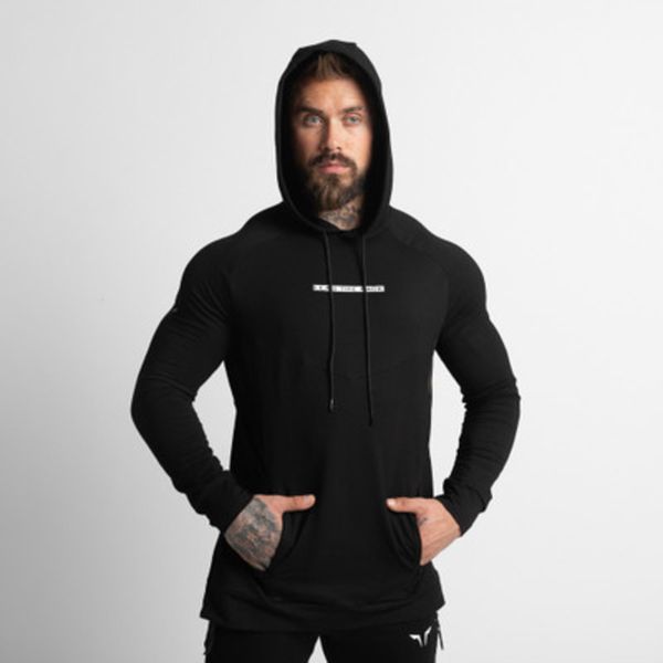 

muscle doctor brother leisure sports fitness hooded sweater men's cotton fashion brand pullover coat, Gray