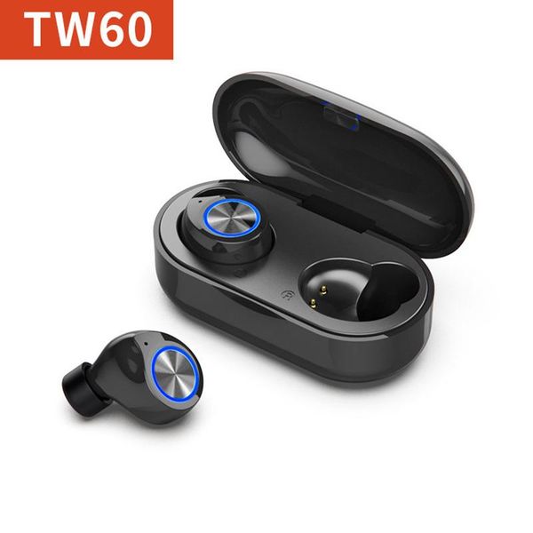 

headphones & earphones wireless bluetooth 5.0 tw60 tws stereo bass earbuds sports for huawei smart phone headset
