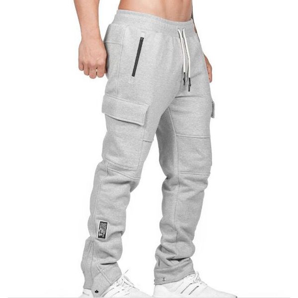 

2021 jogger men of bodybuilding gym to runners hip hop sweat pants loose sweatpants x56y, Black;white