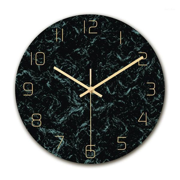

modern light wall clock marble texture clock home bedroom decoration acrylic lasting printing tv wall decoration1