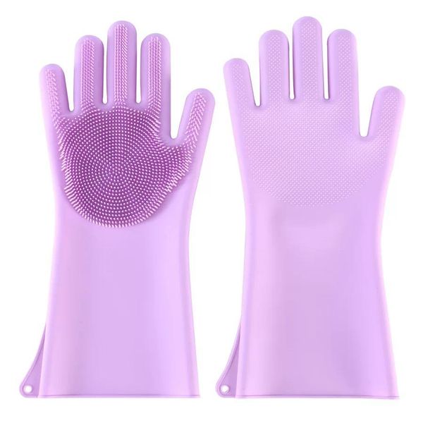 

2020 new silicone dishwashing gloves kitchen magic dishwashing gloves non-toxic non-corrosive non-slip cleaning gloves household scrubber