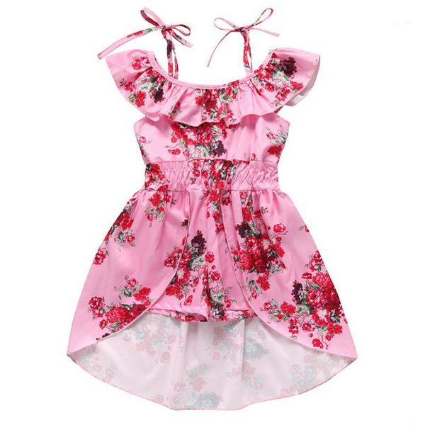

children's wear printed suspenders sleeveless dress cotton princess dress girl's birthday party costume kids christmas clothing1, Red;yellow