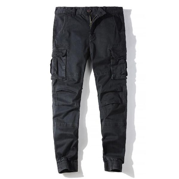 

2021 from the load of month casual multi pockets tactical men outer straight long pants enz0, Black;white