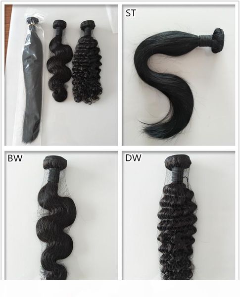 

indian body wave 3 or 4 bundles good deals unprocessed virgin human hair extension, dhl, Black