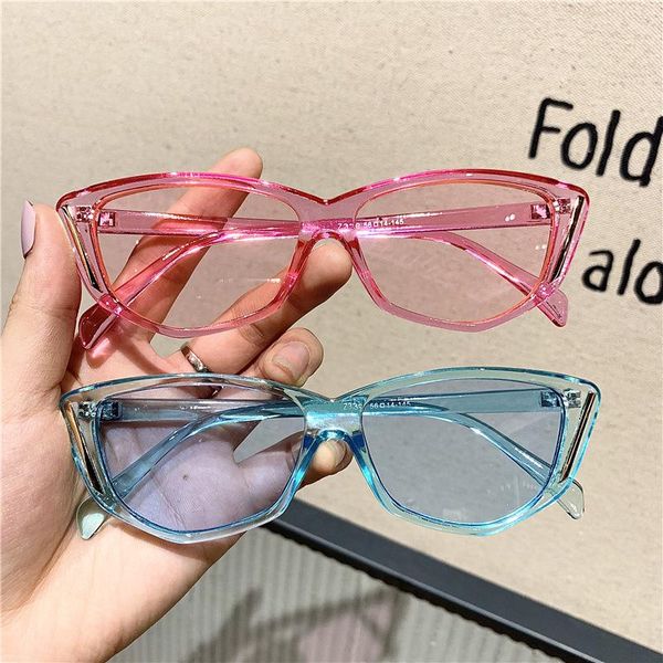 

sunglasses outmix vintage polygon women fashion brand designer cat eye sun glasses female retro leopard clear eyewear uv400, White;black