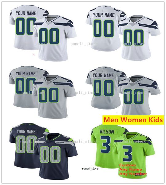 

custom 2021 men women kids 3 russell wilson 14 dk metcalf 16 tyler lockett 54 bobby wagner 32 chris carson 33 jamal adams jersey, Black;red