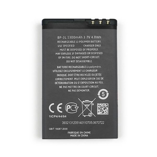 Batterie BP-3L da 1300 mAh di alta qualità per batteria NOKIA Lumia 303 510 603 610 710 3030