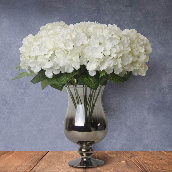 

decorative flowers & wreaths artificial flower hydrangea 1 pc 7 forks silk real touch fake for diy home wedding decoration floral