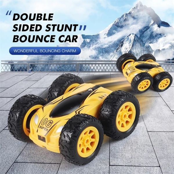 

mini rc car 2.4 ghz drift stunt car remote control rock crawler double-sided bounce roll 360 degree flip car toys for boys 201212