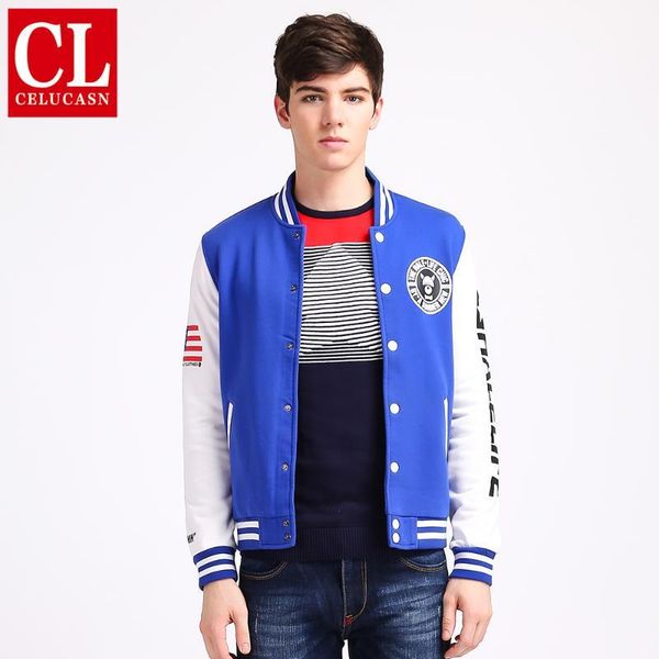 

2018 celucasn life mens sweatshirt hoodies baseball shirts preppy style blue red cartoon printing letters youth1, Black