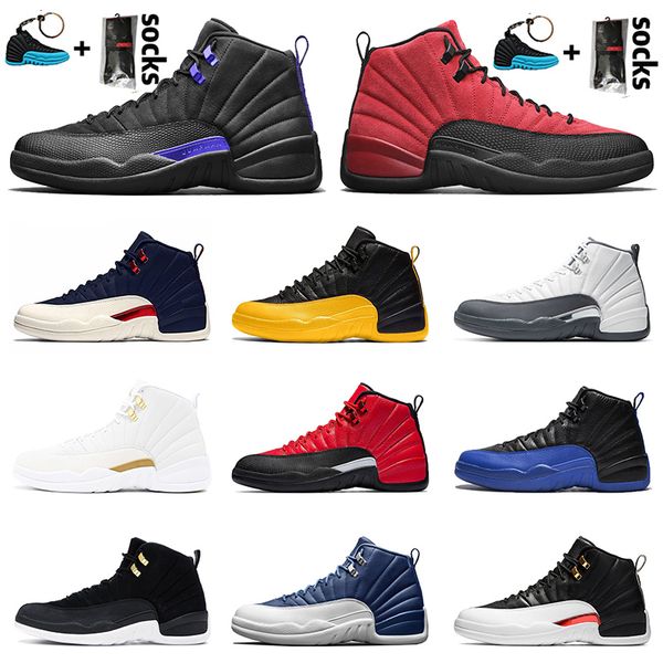 

selling mens 12 12s dark concord basketball shoes indigo gym red dark grey men taxi unc white red sports sneakers trainers 7-13