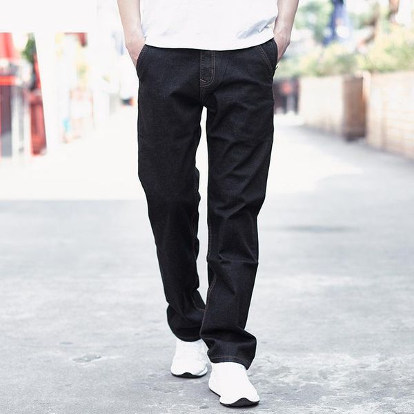 

2020new arrival loose elastic jeans men comfortable trousers fashionable zipper full length casual plus size 28-40 42 44 46 481, Blue