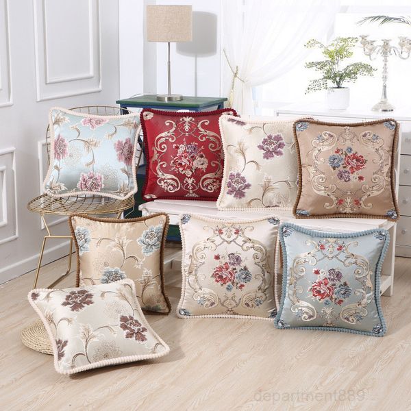 

royal 48 * 48см подушка чехол на подушку роза пион цветок вышитые сиденья автомобиль диван наволочка дома декор owb1064