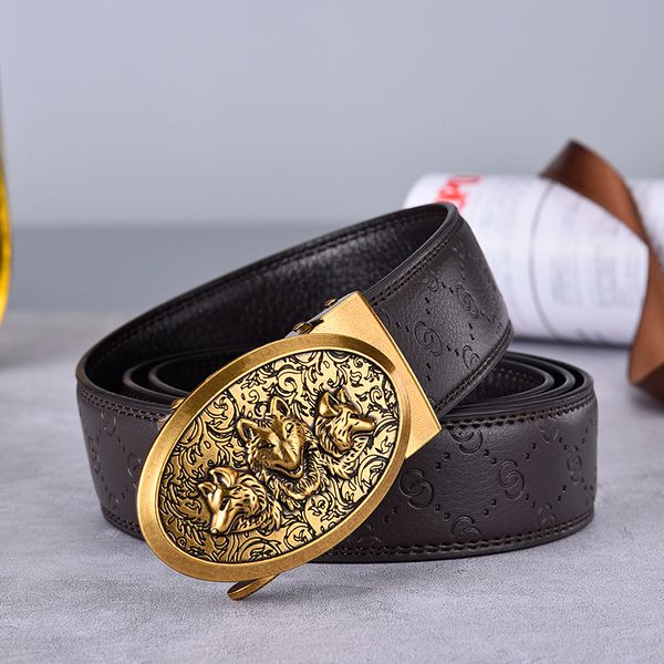 

2021 designer for new arrival automatic metal belt fashion brand genuine leather strap men bel 5sja, Black;brown