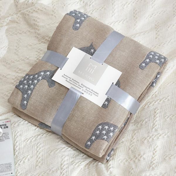 

blankets cotton four-layer gauze blanket towel quilt summer air conditioning home decor office nap blankets1