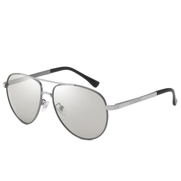 

bingking men sunglasses vintage fashion aluminum polarized classic brand pilot tac lenses 6828 uv400 protection google eyewear, White;black