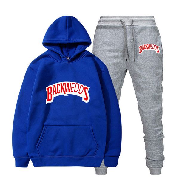 

fashion autumn and winter men's suit fleece hooded pants thick warm sportswear sportswear hooded track suits men's sports, Gray