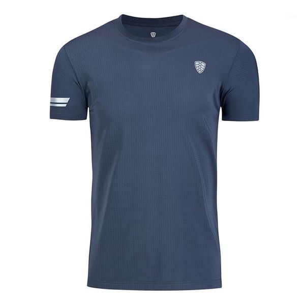 

running jerseys men sports t-shirt breathable quick dry anti-sweat comfortable tee tights apparel outdoor gym sportswear1, Black;blue