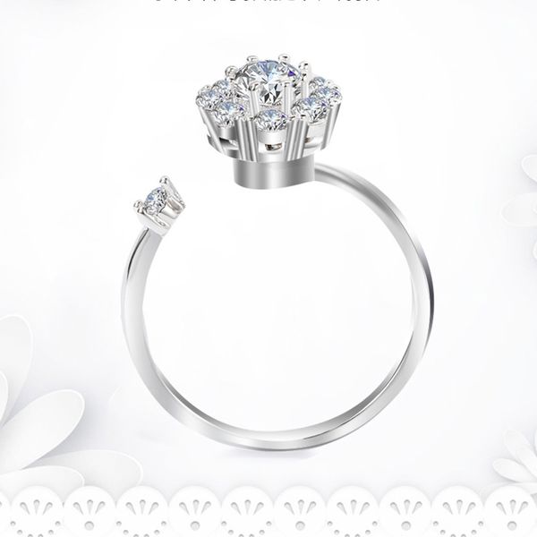 

рождественское нынешнее revolveing ​​ring vibrato 925 серебристая дрель может повернуть кольцо кольца темперамент кольца, Golden;silver