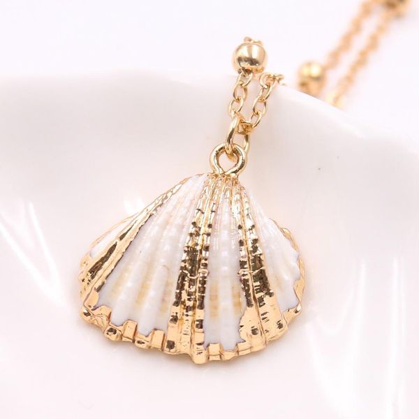 

boho exquisite seashell shell necklace pendant for women collier femme shell cowrie summer beach jewelry bohemian gifts h jllkky