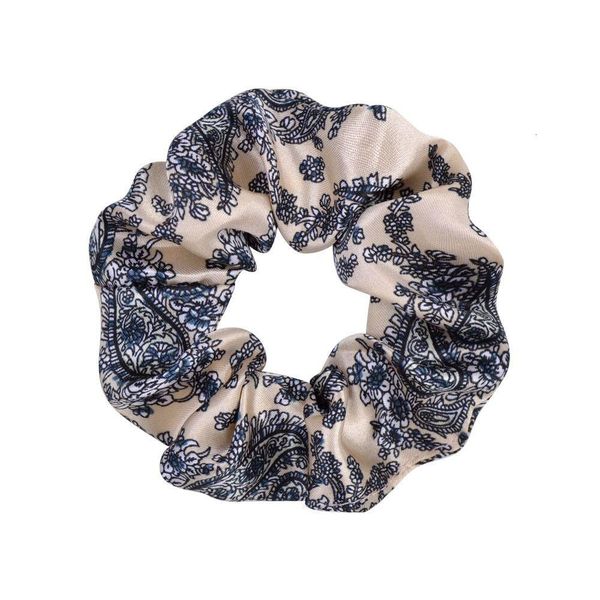 

floral print women tie accesorios scrunchie retro ponytail holder rope scrunchy large intestine basic hair bandisl6