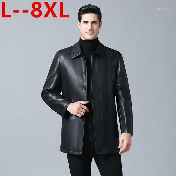 

men's fur & faux men 5xl 8xl 6xl genuine coat sheepskin men's short jacket leather winter jackets mens plus size1, Black