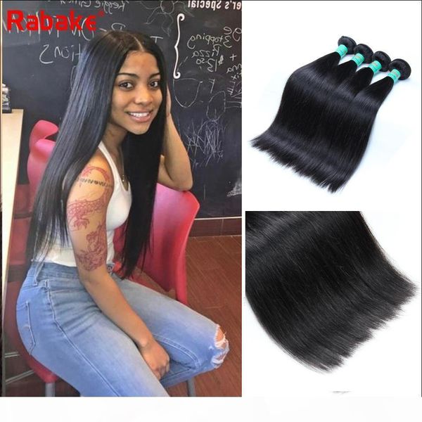 

8-28 inch silky straight peruvian human hair bundles rabake malaysian raw indian brazilian virgin hair weave extensions wholesale prices, Black