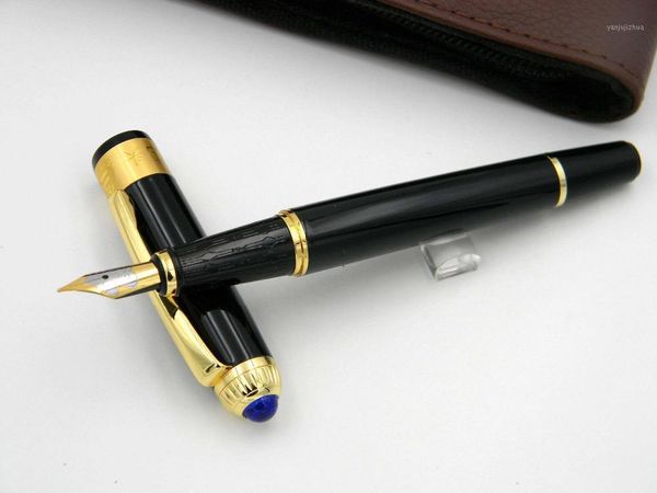 

1pc black classic sapphire golden gift metal fountain pen1