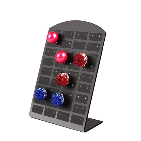 

36 pairs 72holes plastic jewelry holder organizer earrings ear studs display stand showcase jewelry display rack for women #4681, Pink;blue