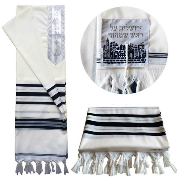

tallit prayer shawl israel je talit praying wrap traditional clothing ethnic delicate scarves israeli tallits y201024, Blue;gray